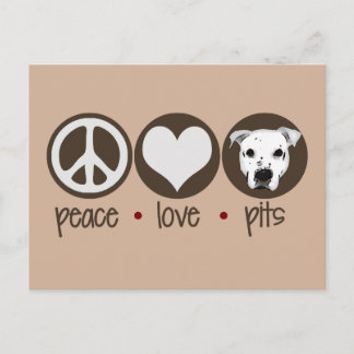 Peace Love Pits Postcard