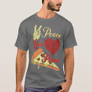 Peace Love Pizza Lovers I Love Pizza375  T-Shirt