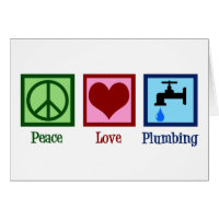 Peace Love Plumbing Company Carte de vacances