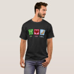 Peace Love Podiatry T-Shirt<br><div class="desc">A cute podiatrist gift featuring a peace sign, heart, and a foot. A cool present for a doctor of feet. Peace Love Podiatry men's t-shirt for a doctor or nurse.</div>