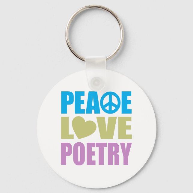 Peace Love Poetry Keychain (Front)
