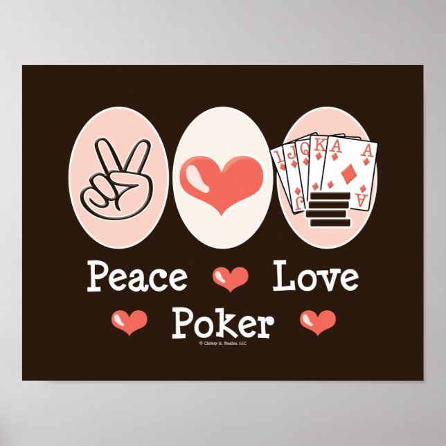 Peace Love Poker Poster (Front)