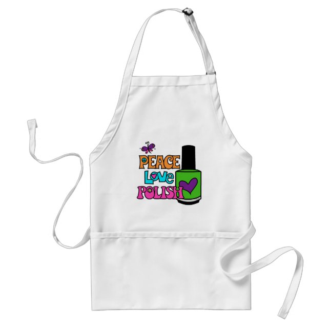 Peace, Love, & Polish Standard Apron (Front)