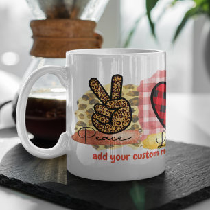Peace Love Poodle Pet Dog Breed Lover Dog Owner Coffee Mug