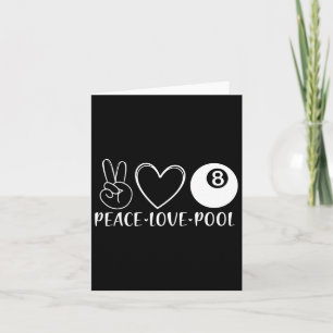 Peace Love Pool Billiards Pool Eight 8 Players Spo Card