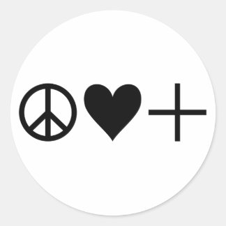 peace love positivity classic round sticker