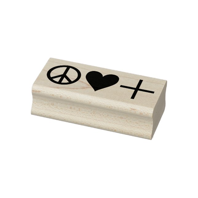 peace love positivity rubber stamp (Stamp)