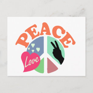 Peace Love Postcard