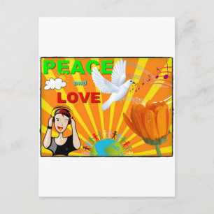 Peace & Love Postcard