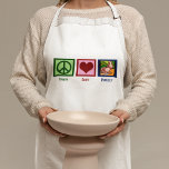Peace Love Pottery Standard Apron<br><div class="desc">A peace sign, heart, and pretty pottery. I love ceramics.</div>