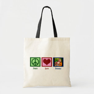 Peace Love Pottery Tote Bag