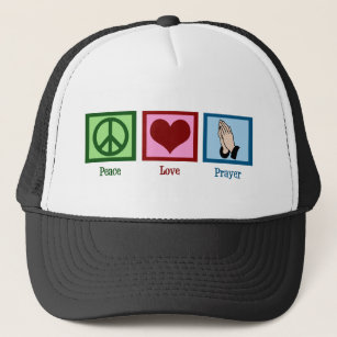 Peace Love Prayer Trucker Hat