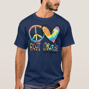 Peace Love Première Année Retour À L'École Tshirt 