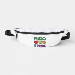 Peace Love Pride Vintage Engraving Vector Design_1 Fanny Pack