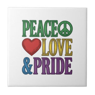 Peace Love Pride Vintage Engraving Vector Design_1 Tile