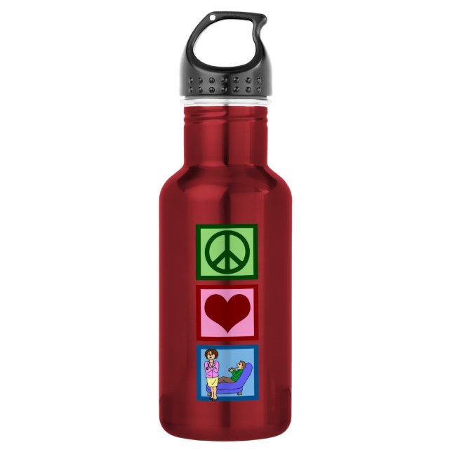 Peace Love Psychology 532 Ml Water Bottle (Front)