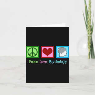 Peace Love Psychology Cute Psychologist Card