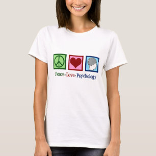 Peace Love Psychology Cute Psychologist T-Shirt