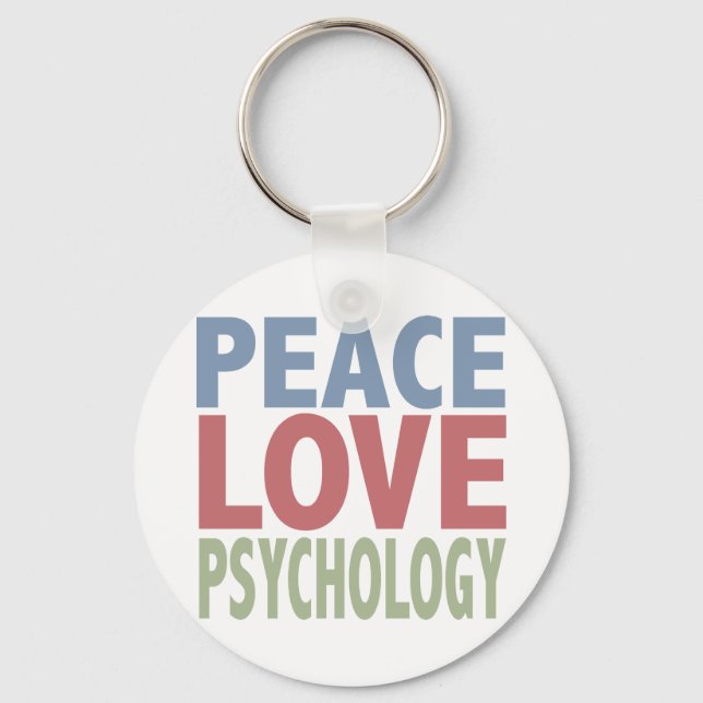 Peace Love Psychology Keychain (Front)