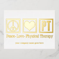 Peace Love PT Physical Therapy Custom Gold