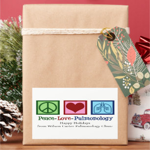 Peace Love Pulmonology Customizable Pulmonologist Sticker