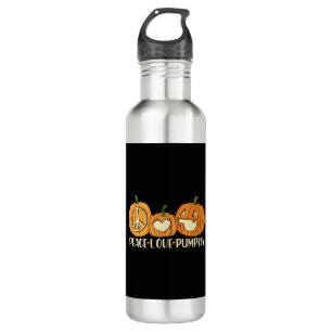 Peace Love Pumpkin Halloween 710 Ml Water Bottle