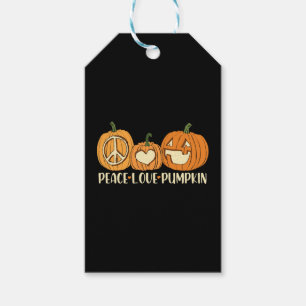 Peace Love Pumpkin Halloween Gift Tags