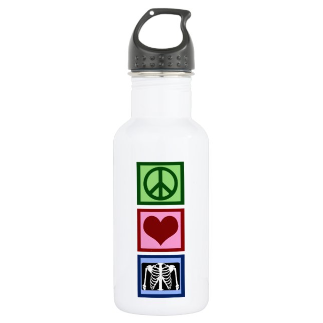 Peace Love Radiology 532 Ml Water Bottle (Front)