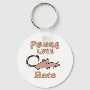 Peace Love Rats Keychain