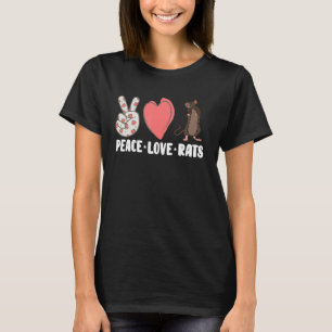 Peace Love Rats Pet Owner T-Shirt