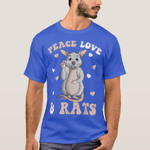Peace Love Rats Women Kids Girls Rat  T-Shirt