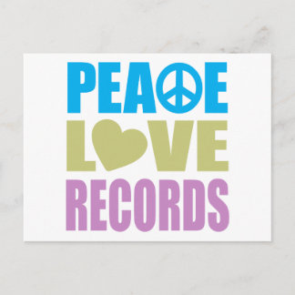 Peace Love Records Postcard