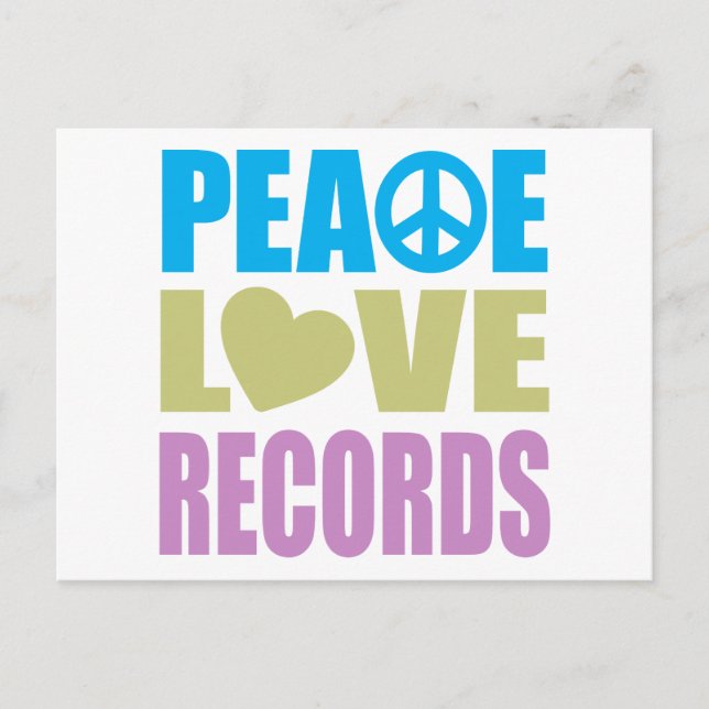 Peace Love Records Postcard (Front)