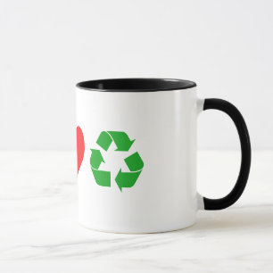 Peace Love Recycle Mug