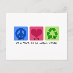 Peace Love Recycle Postcard