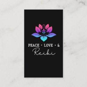 Peace Love Reiki Chakra Spiritual Meditation Business Card
