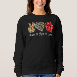 Peace Love Rescue Adopt Dog Cat  Costume Puppy Mom Sweatshirt