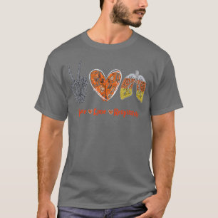 Peace Love Respiratory Therapist Halloween Costume T-Shirt