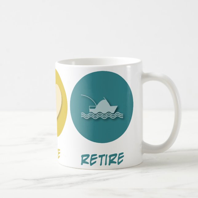 Peace Love Retire Coffee Mug (Right)