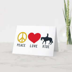 PEACE LOVE RIDE Greeting Card
