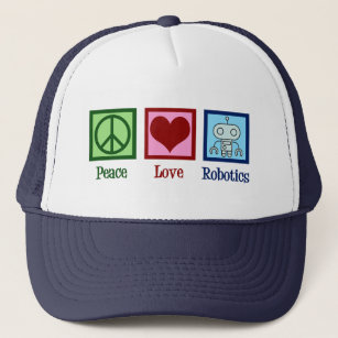 Peace Love Robotics Trucker Hat