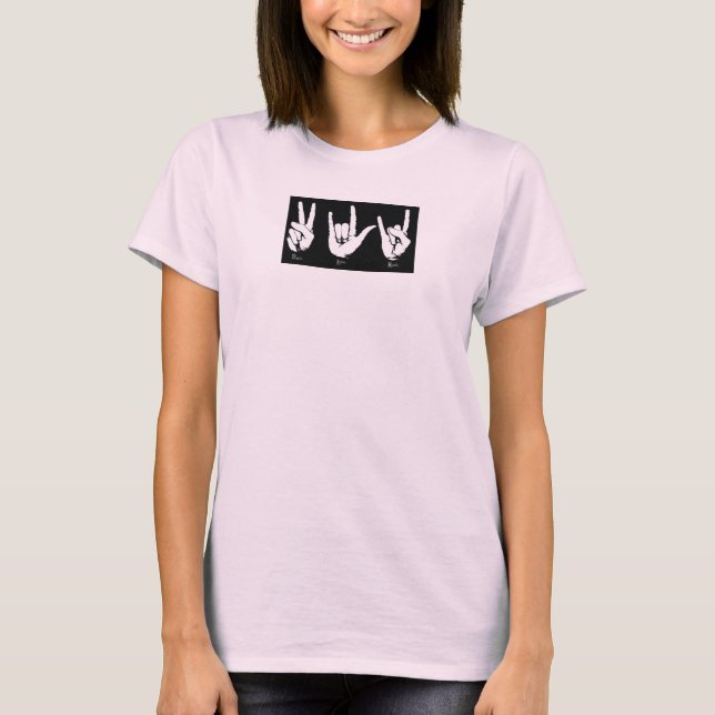 peace love rock T-Shirt (Front)