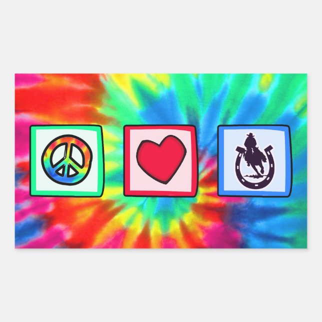 Peace, Love, Rodeo Sticker (Front)