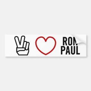 Peace Love Ron Paul Bumper Sticker