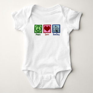 Peace Love Roofing Baby Bodysuit