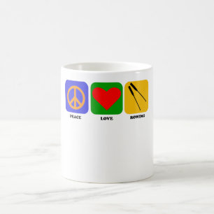 Peace Love Rowing Magic Mug