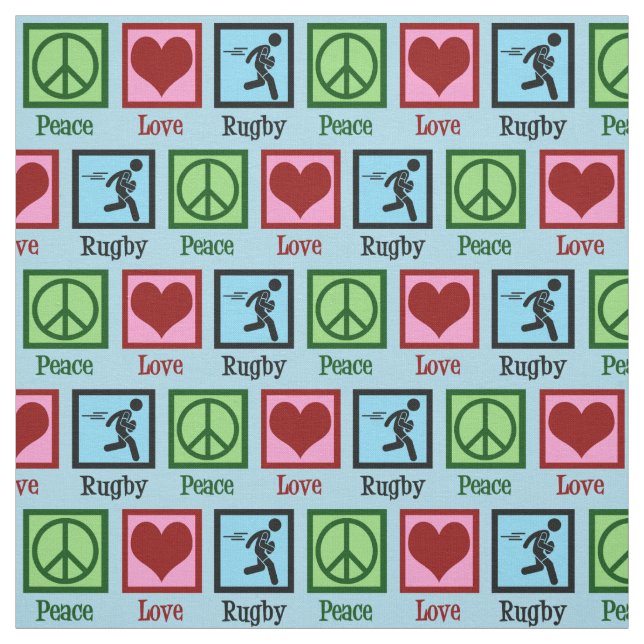 Peace Love Rugby Fabric (Swatch)