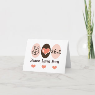 Peace Love Run 26.2 Cartes de notes