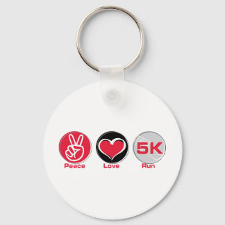 Peace Love Run 5K Keychain