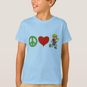 Peace Love Running Cute Runners Products T-Shirt